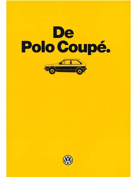 Volkswagen Polo Coupe Brochure Dutch