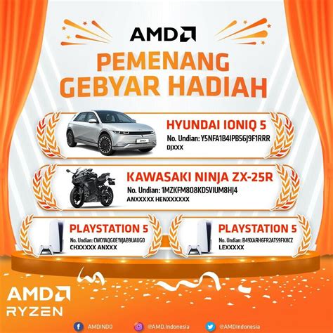 Ini Dia Pemenang Undian AMD Gebyar Hadiah KASKUS