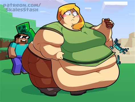 Minecraft Fat Alex And Steve Hd Minecraft Fan Art 45040640 Fanpop