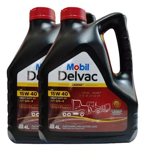 Kit 2 Galões Óleos Mineral Mobil Delvac Vida Longa 15w 40