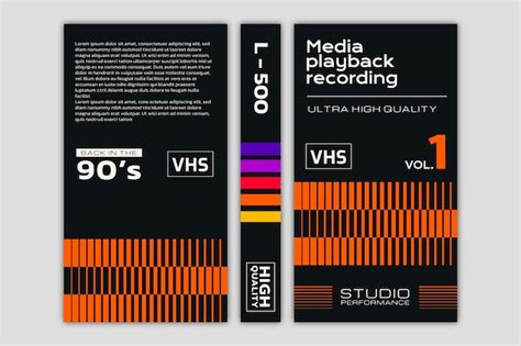 Design Der Vhs Cover Vorlage Kostenlose Vektor