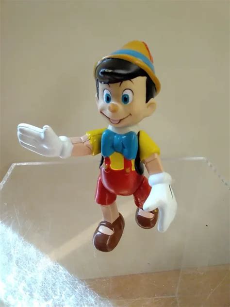 VINTAGE JOINTED POSEABLE Walt Disney Pinocchio Figure 6 Hard Plastic