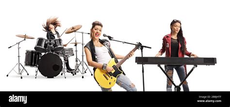 keyboard player rock cut  stock images pictures alamy