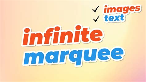 Infinite Marquee Images Text YouTube