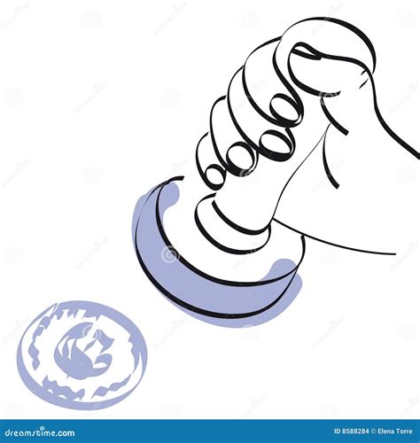 Hand And Stamp Vector Stock Vector Illustration Of Hold 8588284