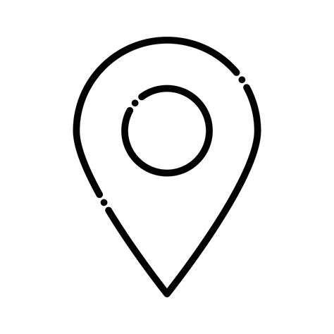 Map Pin Vector Outline Icon Style Illustration Eps 10 23519393 Vector