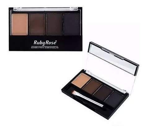 Kit Caixa 24 Paletas Trio De Sombras Ruby Rose Sobrancelha