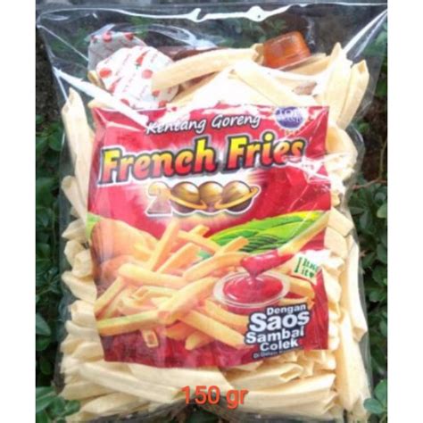 Jual French Fries 2000 Kemasan 150 Gr Cemilan Makanan Ringan Free