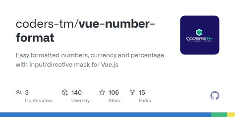 Github Coders Tm Vue Number Format Easy Formatted Numbers Currency