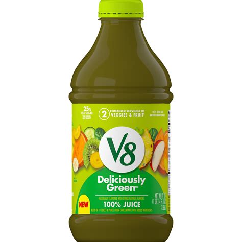 V8 Deliciously Green 100 Fruit And Vegetable Juice 46 Fl Oz Bottle