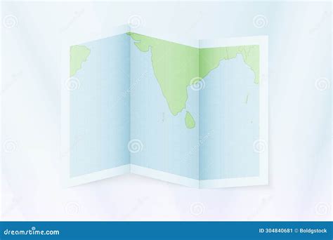 Maldives Map Folded Paper With Maldives Map Stock Vector