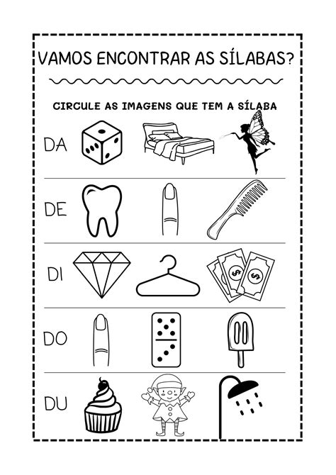 Melhor Ideia De S Labas Simples Em Atividades De Alfabetiza O