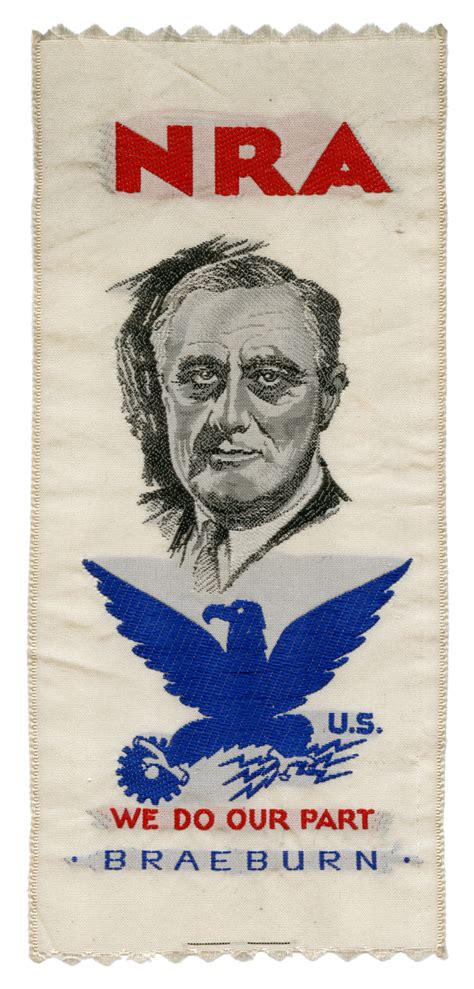 A Vintage Fdr Blue Eagle Nra Breburn Government Fair Practice Badge