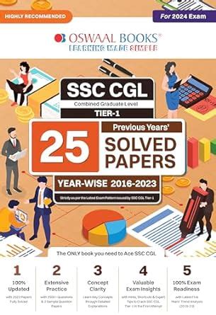 Amazon Oswaal Ssc Cgl Combined Graduate Level Tier I Previous