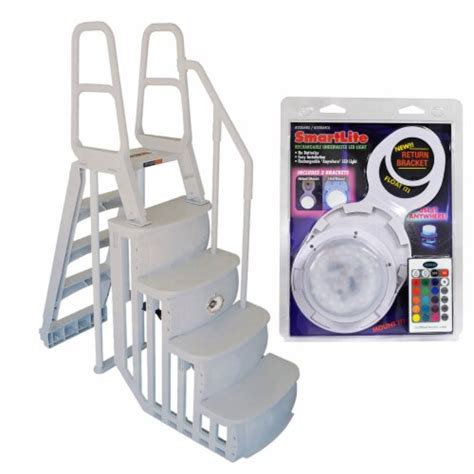 Main Access Above Ground Swimming Pool Step Ladder With Smart Led Light