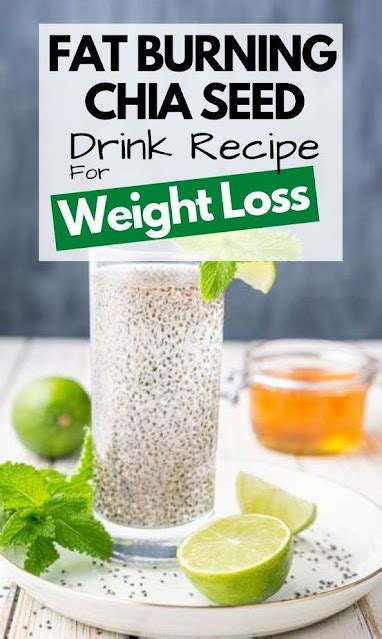 Chia Seed Recipes For Weight Loss Fat Burning Drink Diet Healthy Lifestyle