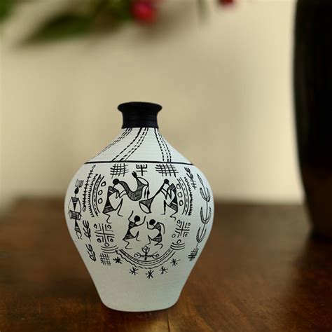 Warli Painting On Vase Atelier Yuwa Ciao Jp