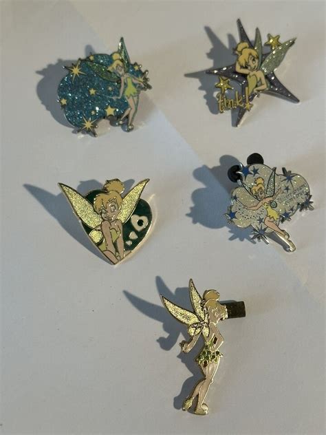 Walt Disney World Tinker Bell Assorted Pins Set Of 5 Ebay