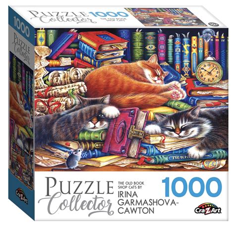 Snapklik RoseArt Puzzle Collector The Old Book Shops Cats