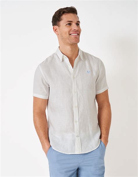 Men S Short Sleeve Linen Shirt From Crew Clothing Company