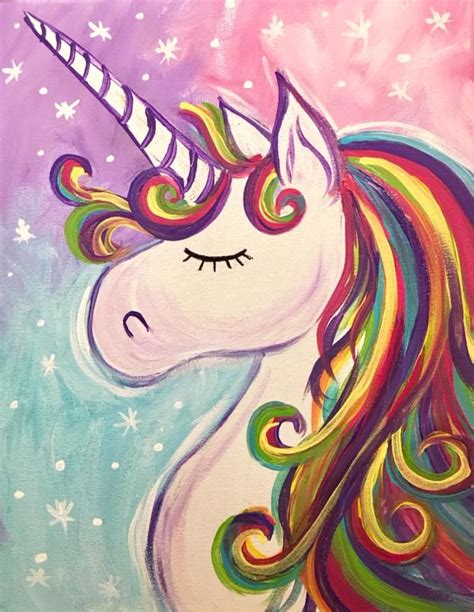 15 Easy Unicorn Painting Ideas Unicorn Painting Canvas Painting Diy Unicorn Drawing