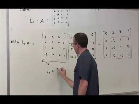 Applied Linear Algebra Lesson Video By Lu Factorization