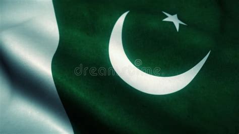 Pakistan Flag Waving In The Wind National Flag Of Pakistan Sign Of