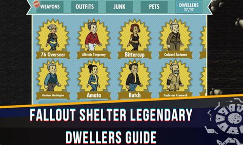 Fallout Shelter Legendary Dwellers Guide Wasteland Gamers