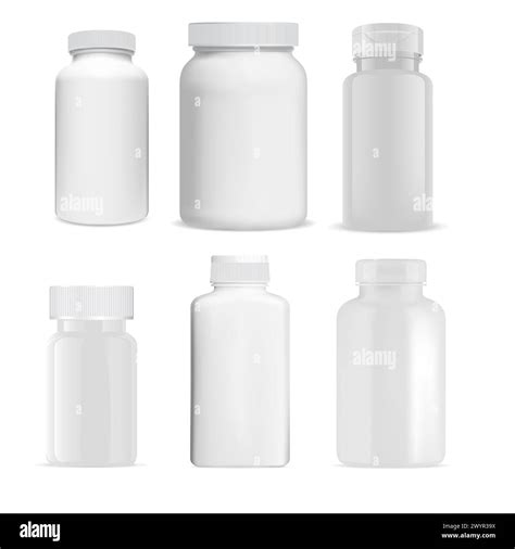 Pill Bottle Vitamin Pill Jar Plastic Blank Supplement Tablet