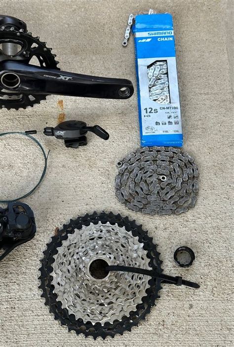 Shimano Deore Xt M8100 2x12 Speed Mtb Groupset And Sram Brakes Rotors Euc