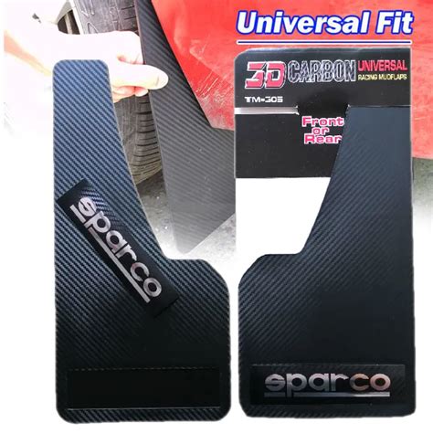 SPARCO 3D Universal Racing Carbon Mud Flaps Mudguard 2 Pcs Lazada PH