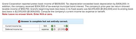 Solved Grand Corporation Reported Pretax Book Income Of Chegg