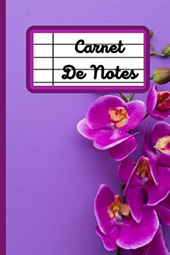 Carnet de Notes Orchidée Carnet de notes ligné Taille 15 24cm x 22