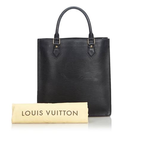 Louis Vuitton Black Epi Leather Leather Epi Sac Plat Pm France W Dust Bag For Sale At 1stdibs