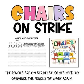 Chairs On Strike Pencils On Strike Bundle Persuasive Writing Graphic