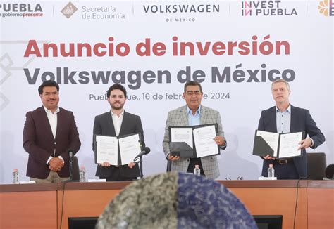 Anuncian Gobierno De Puebla Y Volkswagen De M Xico Inversi N Por Cerca