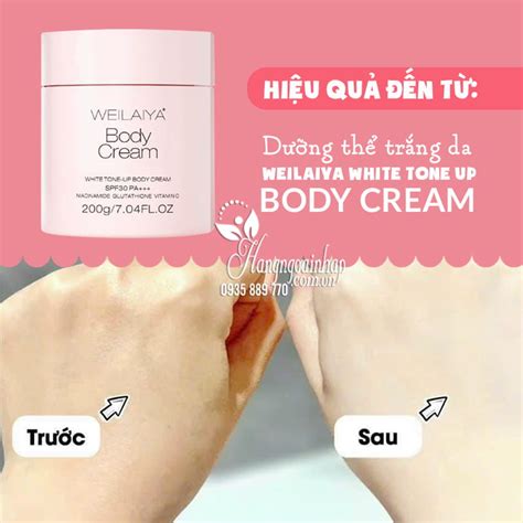 D Ng Th Tr Ng Da Weilaiya White Tone Up Body Cream G