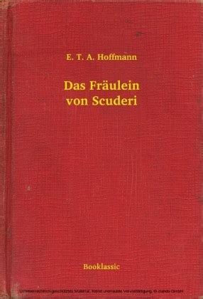 Das Fräulein von Scuderi von E T A Hoffmann ISBN E Book online