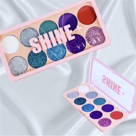 Paleta De Sombras E Glitter Shine Vivai 10 Cores Shopee Brasil