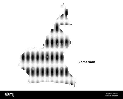 Vector Halftone Dotted Map Of Cameroon Country For Your Design Travel