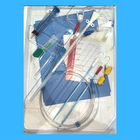 Curved Rubber Triple Lumen Hemodialysis Catheter Kit Cm Fr At Rs