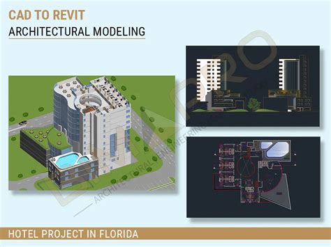 CAD To Revit Architectural Services For Hotel Project In Florida