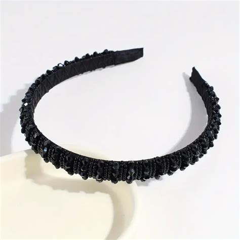 Bead Rhinestone Decor Headband Non Slip Fashion Head Hoop Temu