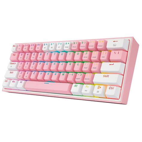 Teclado Rosa Gamer Redragon Fizz Pro K616 Rgb Mecánico Red