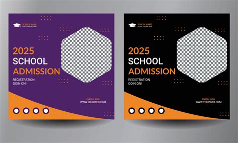 School Admission Social Media Post Or Web Banner Design Suitable For