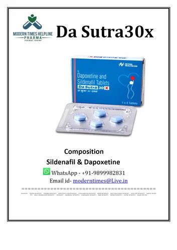 Da Sutra 30x Tablets At Best Price In New Delhi By Modern Times