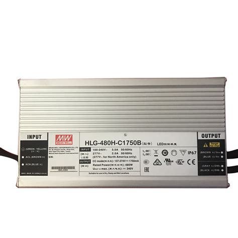 Mean Well 480W HLG 480H C Series Type Led Driver Constant Current Mode