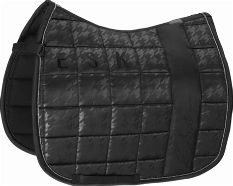 ESKADRON BIG SQUARE GLOSSY Saddle Pad Black EquusVitalis Onlineshop