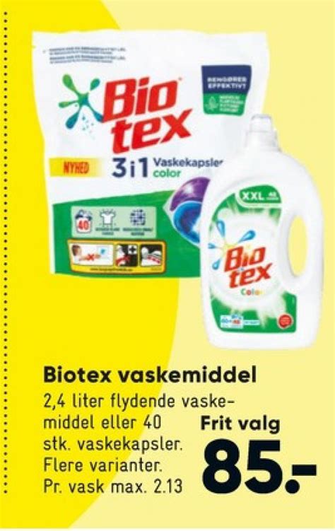 Biotex Vaskemiddel Flydende Tilbud Hos Bilka