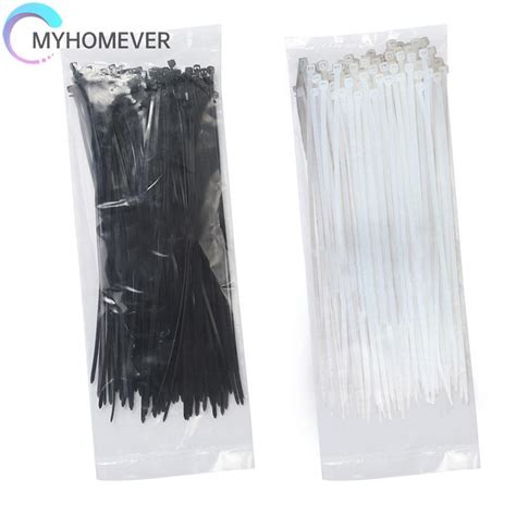 MYHOMEVER 100pcs Adjustable Assorted Self Locking Nylon Cable Ties